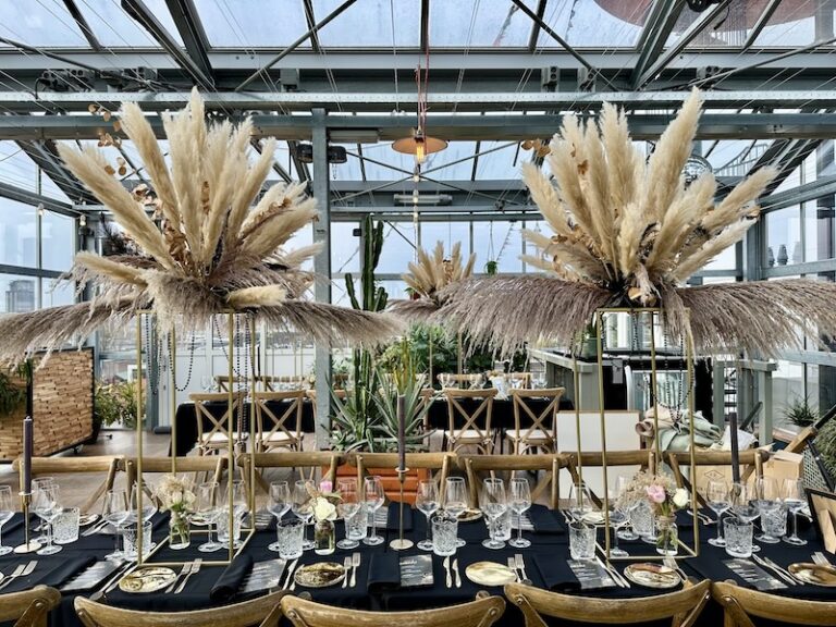 Tafelstyling op een influencerevent